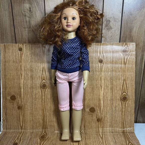 UNEEDA Wispy Walker Red Hair Brown Eye Doll "I Will Walk With You" Doll 27" TS18 - Picture 1 of 12